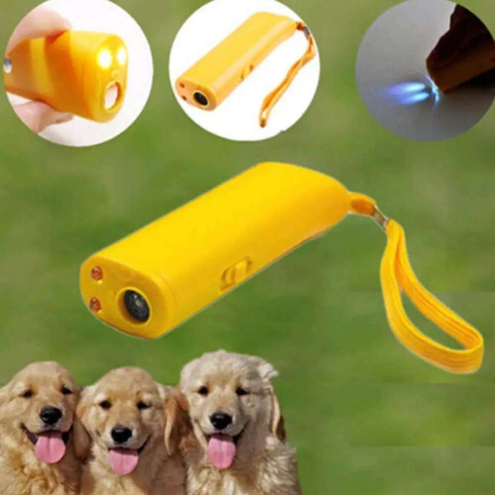 Pet Dog Repeller Whistle Anti Barking Stop Bark Training Device Trainer LED Ultrasonic 3 In 1 Anti Barking Dog Training Supplies