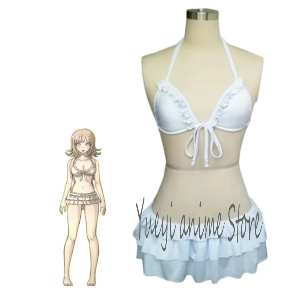 Anime Lolita Cosplay Traje para Mulheres, Chiaki Nanami Bikini, Vestido de Maiô, Personalizar Tamanho