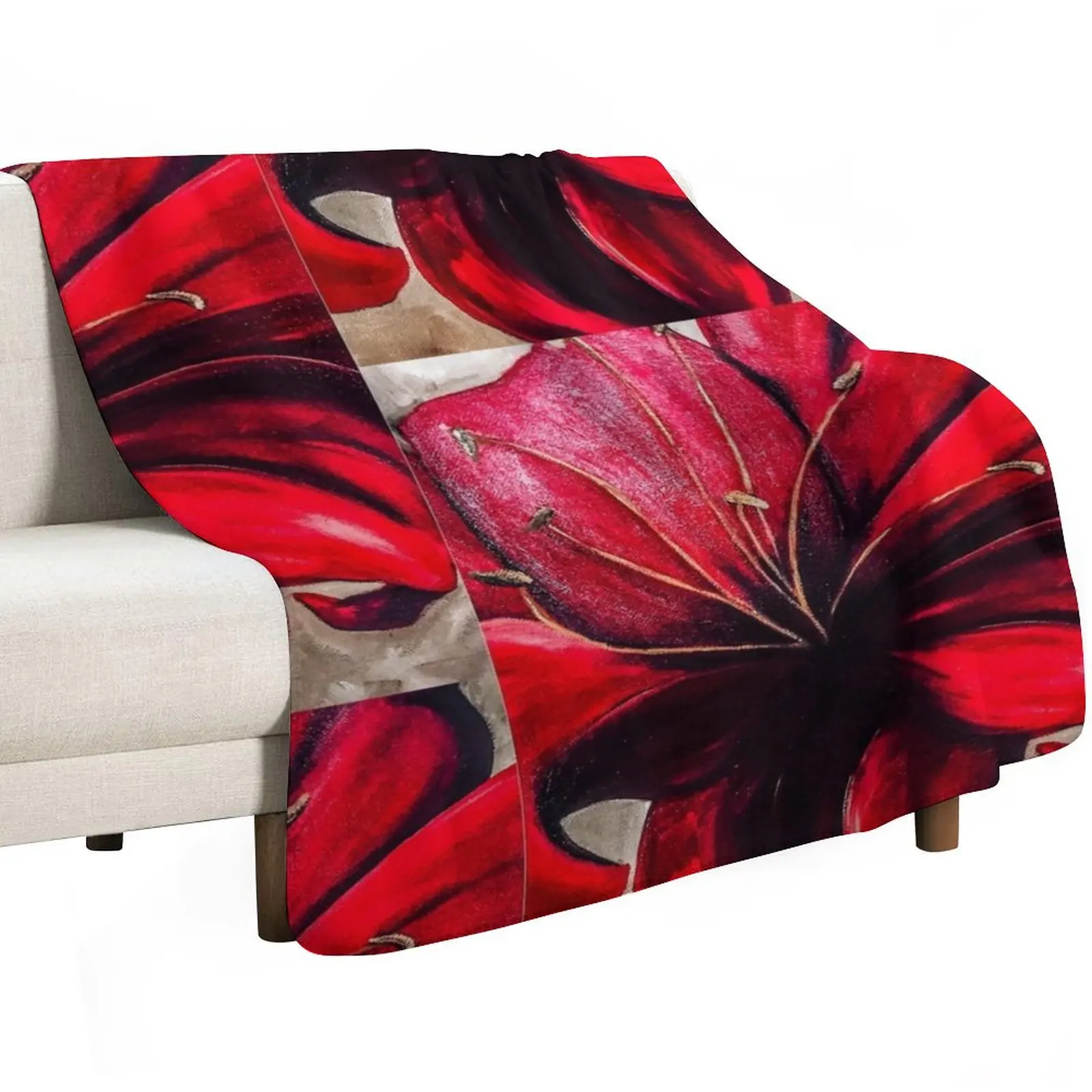 Lily Throw Blanket Soft Warm Blanket Gift for Grandparents