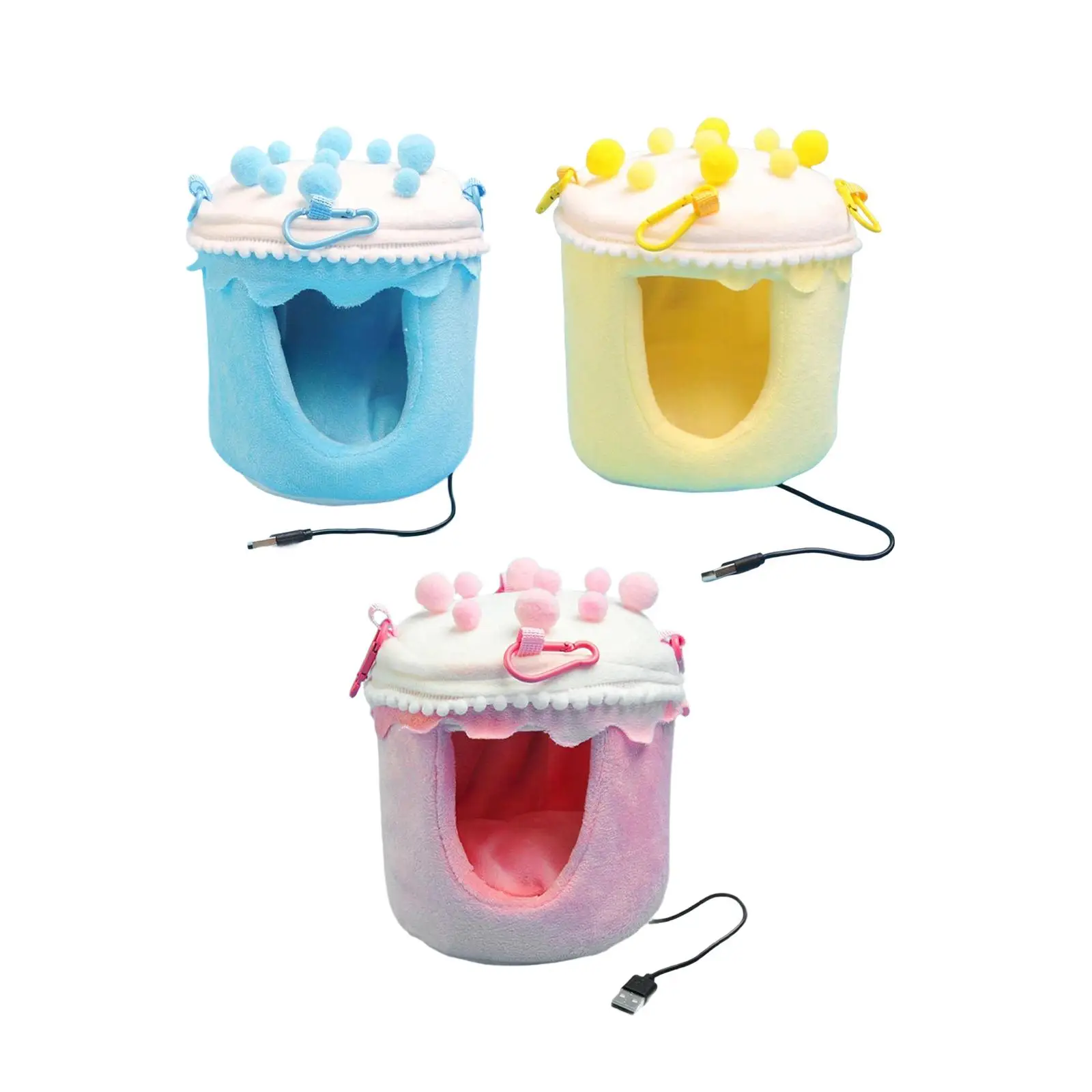 

Плюшевое гнездо-лежанка для птичьей клетки, зимний подогреваемый подвесной гамак для маленьких попугаев, уютный домик для отдыха корелл