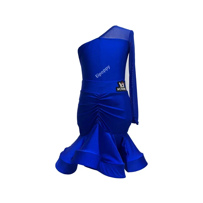 Child Training Latin Performance Clothes Children\'s Latin Practice Dance Clothes Girls\' Cha Cha Rumba Dance Costume Kids