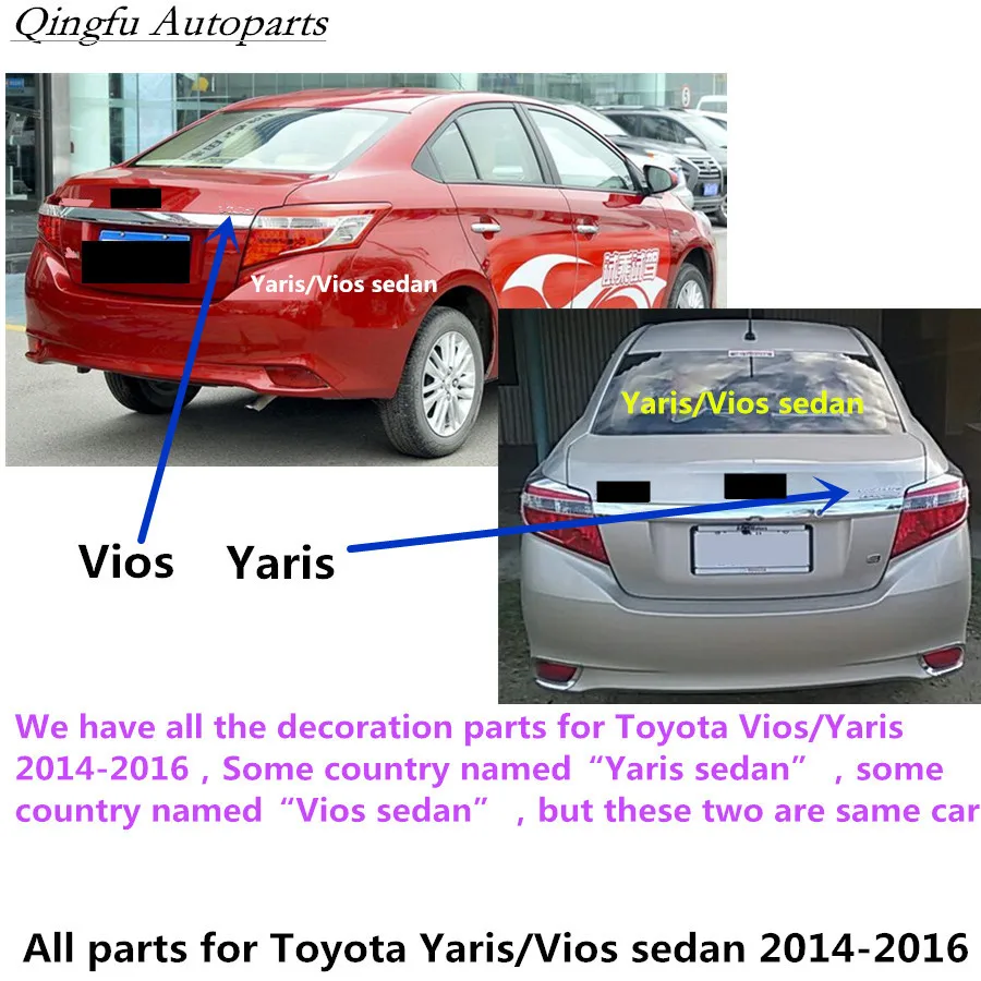 Car Cover Middle Trim ABS Chrome Front Racing Grid Grill Grille Molding Stick Frame For Toyota Vios/Yaris Sedan 2014 2015 2016