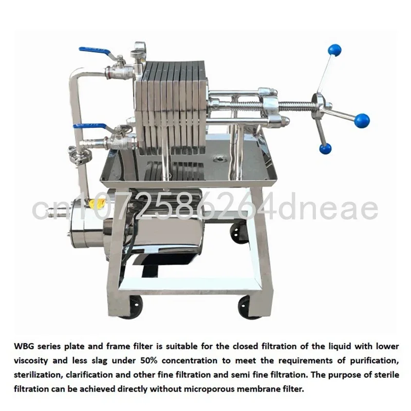 

200 Type Stainless Steel Filter Press Filter Machine Lab Filtration Equipment