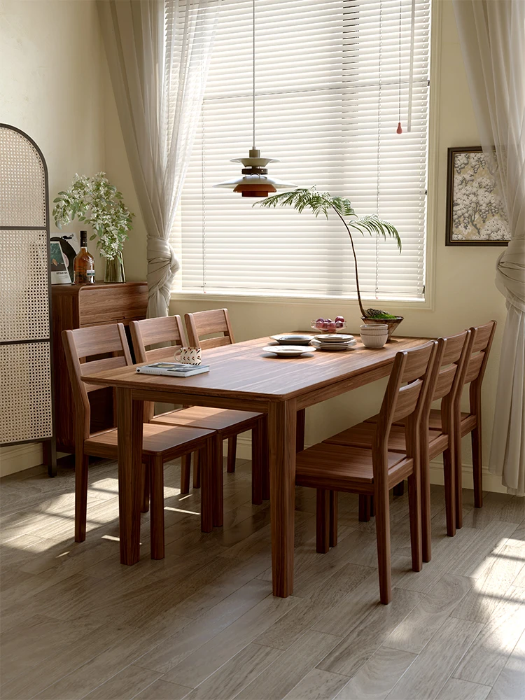 LMM solid wood dining table small household guest restaurant all solid wood table