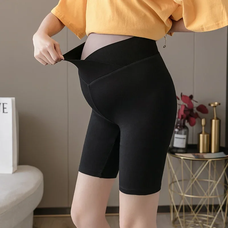 Neue Sommer Mode Low-rise/Hohe Taille Schwangere Frauen Sicherheit Hosen Dünne Schwangerschaft Shorts Gestreckt Mutterschaft Shorts Hosen