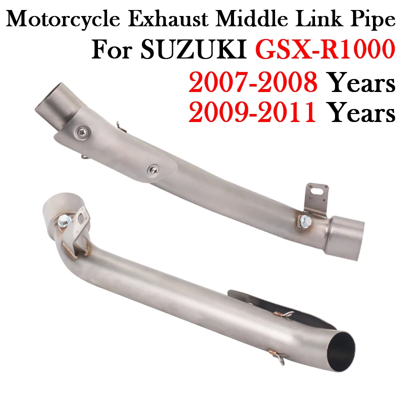 

For SUZUKI GSX-R1000 GSXR1000 K7 K8 K9 L0 L1 2007 - 2011 Motorcycle Exhaust Middle Link Pipe Modify Escape Muffler Moto Mid Tube