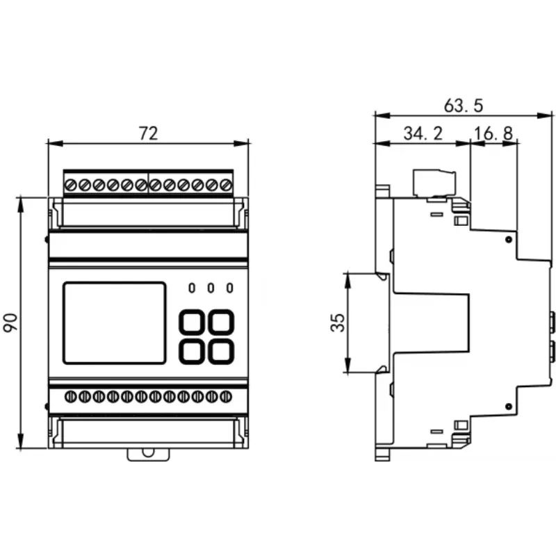 Digital Multi Circuit Energy Meter for Smart Building Power Monitoring with THDi THDu Harmonic Analysis
