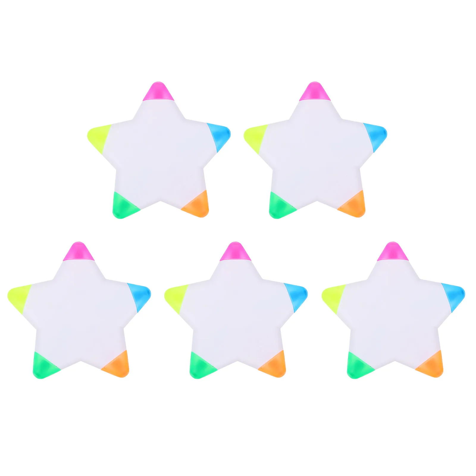 

Набор из 5 флуоресцентных маркеров в форме звезды, яркие цвета, плавное письмо, без протекания чернил, для студентов, канцелярские принадлежности, флуоресцентные маркеры