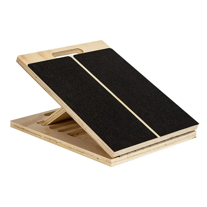 Slant Board Adjustable Professional Wooden Stretching Board Portable Non-slip Calf Stretch Wedge Exercise Equipment Squat Board