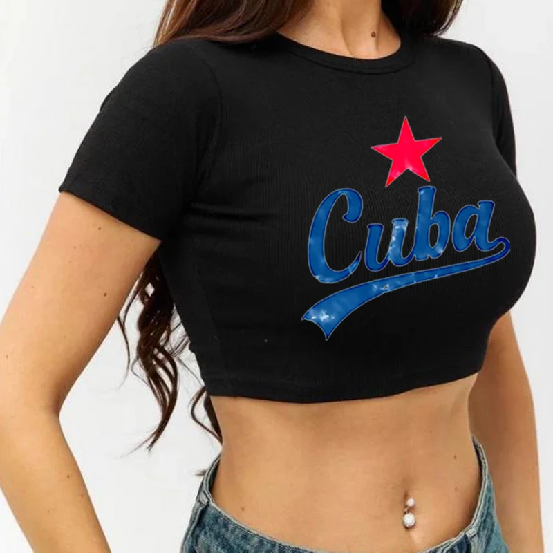 Che Guevara Cuban Cropped Top Harajuku Clothing Summer Cartoon  Fashion T-Shirt  Y2k  Traf He Guevara Cuban Men's T-Shirt Unisex