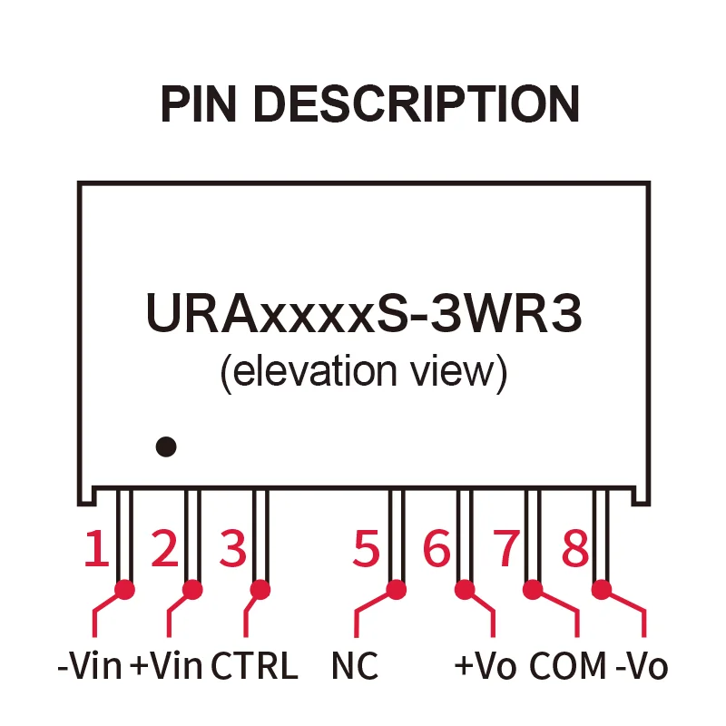 Hi-Link URA2405S-3WR3 URA2412S-3WR3 URA2424S-3WR3 3W Dual Output ±3.3V/5V/9V/12V/15V/24V DC-DC Power Supply Module 9-36Vdc