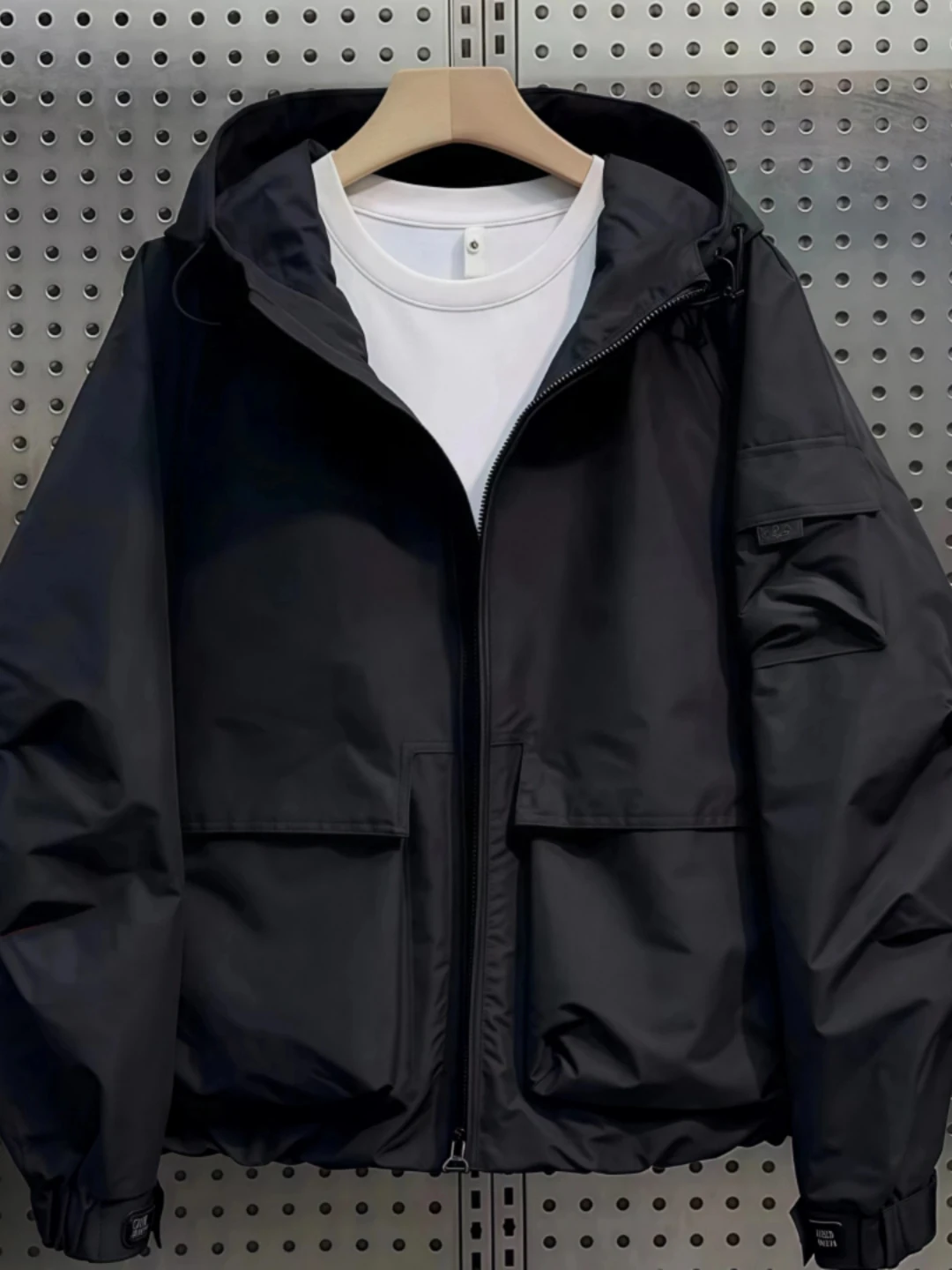 

Модная мужская толстовка с капюшоном Jaet, рабочая одежда, осеннее новое поступление, полиэфирная ткань, ветрозащитная застежка-молния, повседневный топ