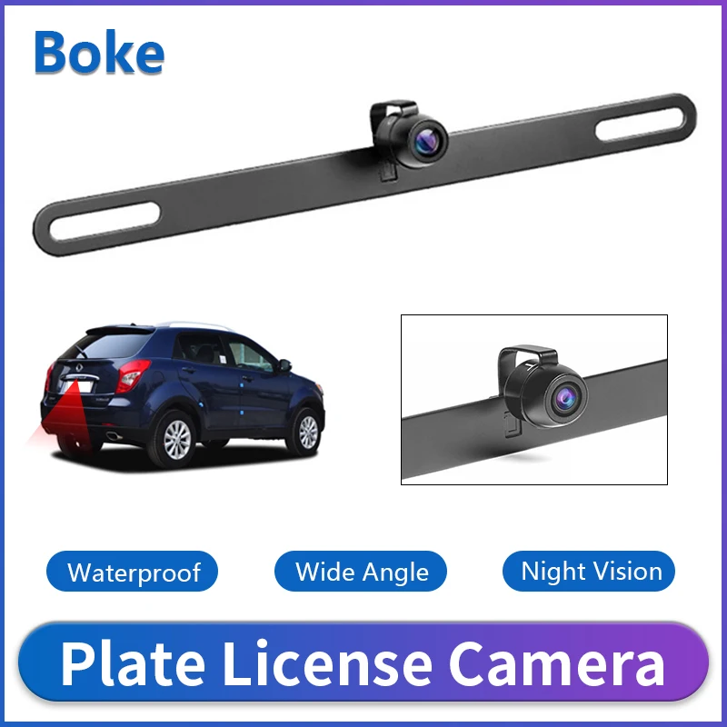 Car Rear View Camera HD Waterproof Small Butterfly License Plate Frame Night Vision CCD Backup Car Reversing Camera