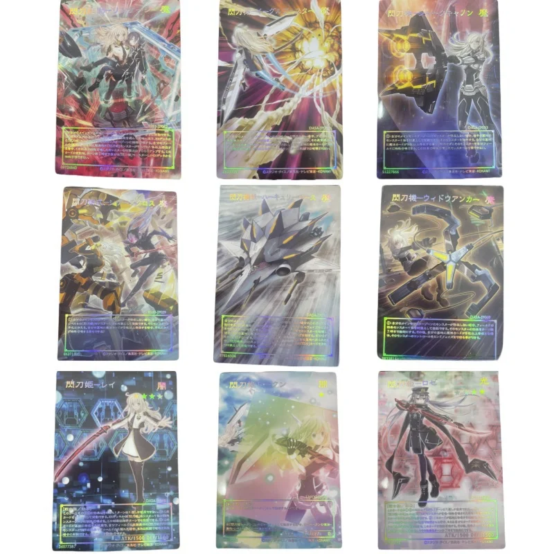 Yu-Gi-Oh Flash Card Sky Striker Ace-Raye-Zeke-Kaina Mobilize-Linkage Diy Laser Relief Anime Collection Action Toy Figures Gifts