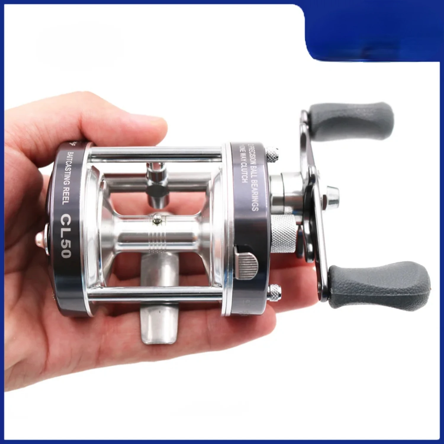 

All Metal Body 3+1 Ball Bearings 8kg Max Drag Cast Drum Baitcasting Reel Super Light Saltwater Fishing Reel CL50 Drum Wheel