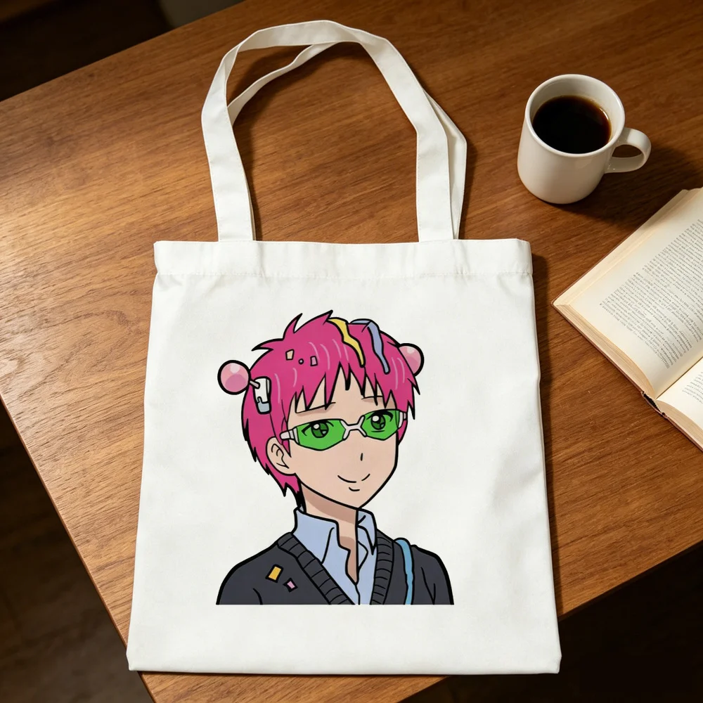 Saiki k tote bag reusable grocery bolsas de tela totebag shopper woman