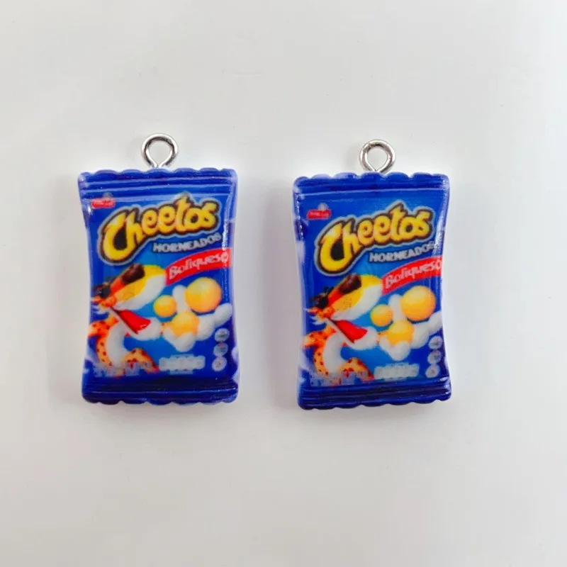 10pcs/pack Mini Snack Resin Charms Earring Keychain Necklace Pendant Jewlery Findings