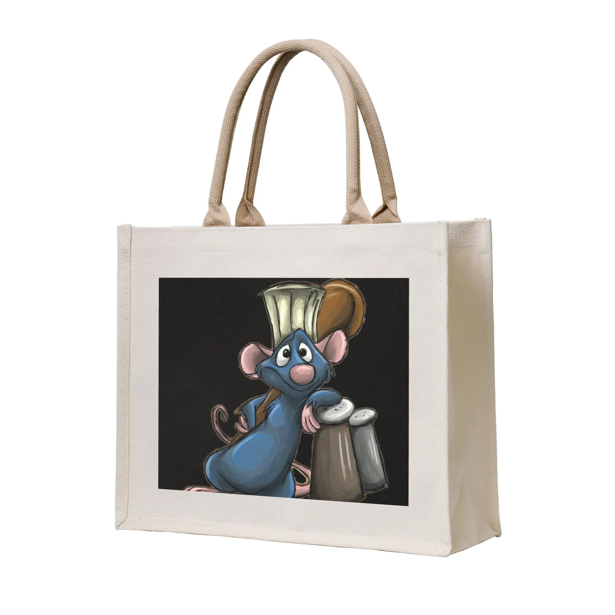 

Сумка-шоппер Custom Remy R-Ratatouille для женщин, портативная, большой вместимости, для продуктов, с мультяшным принтом