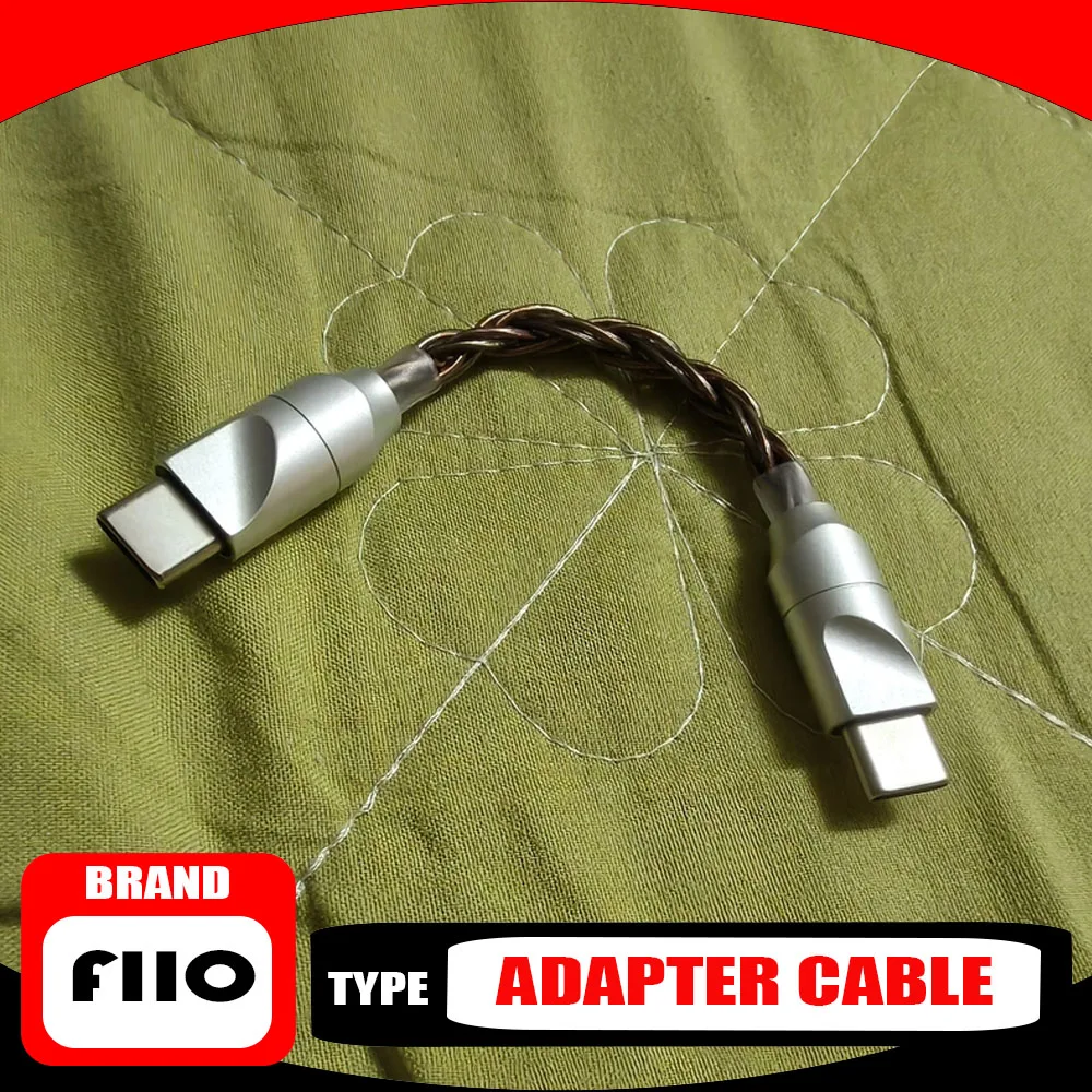 FiiO LINK TC2 LT-LT2 Audio Cable Music Player Decoder Headphone Amplifier Double Head OTG Adapter Data Cable Gift