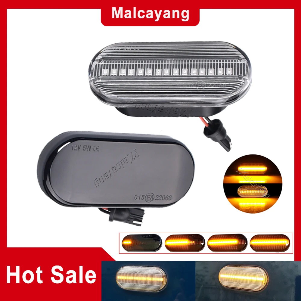 For VW Golf 4 3 Passat Polo Caddy Amarok Fox Beetle Lupo 1998-2005 Skoda LED Dynamic Fender Side Marker Light Turn Signal Lamp