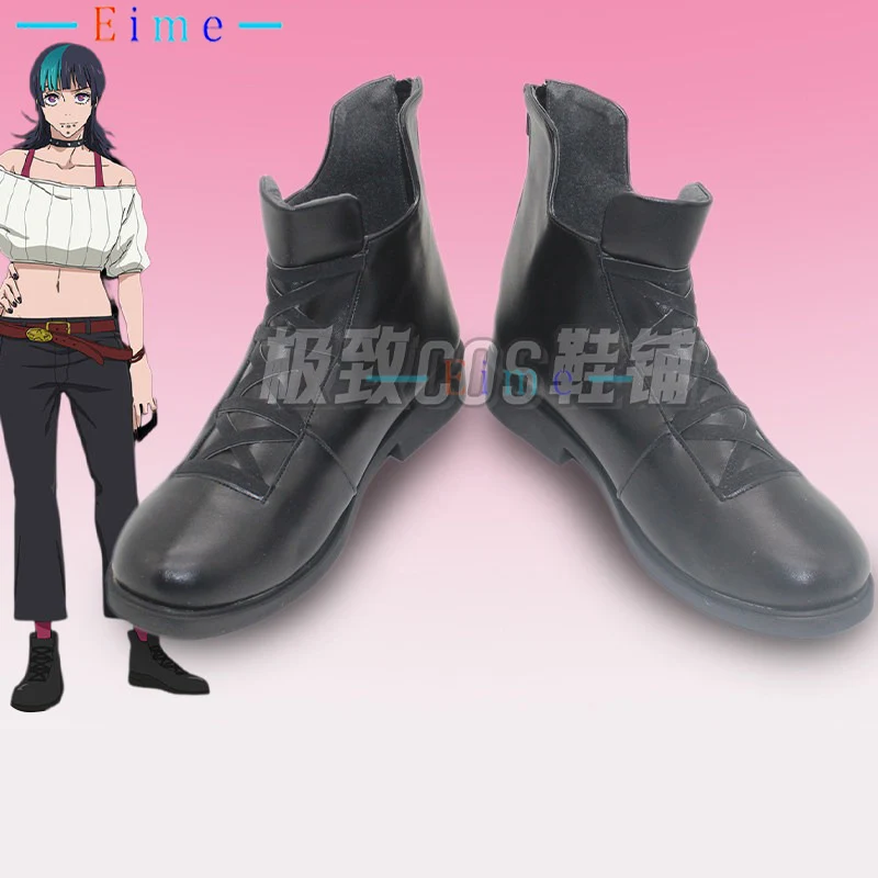 

Hoshi Kirara Black Boots Cosplay Shoes Anime Accessories Cosplay Props Halloween PU Leather Shoes Custom Made
