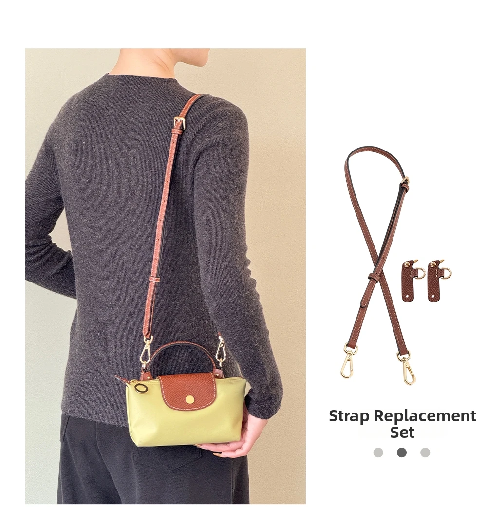2026 New Leather Bag Strap For Longchamp Mini Lime Durable Fashion Without Punching Modification Bag Accessories