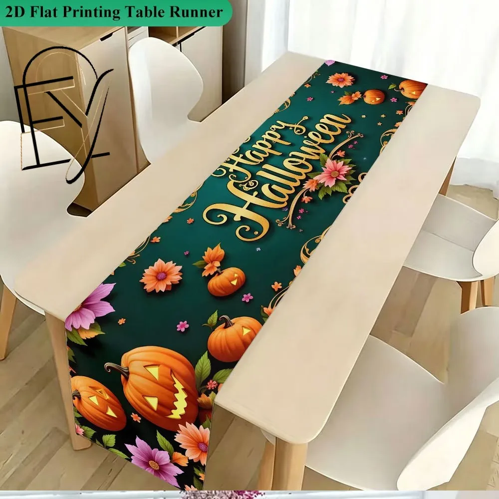 Linen Table Runner Black with Plaid Border  Dachshund Dog Playful Christmas Tabletop Decoration