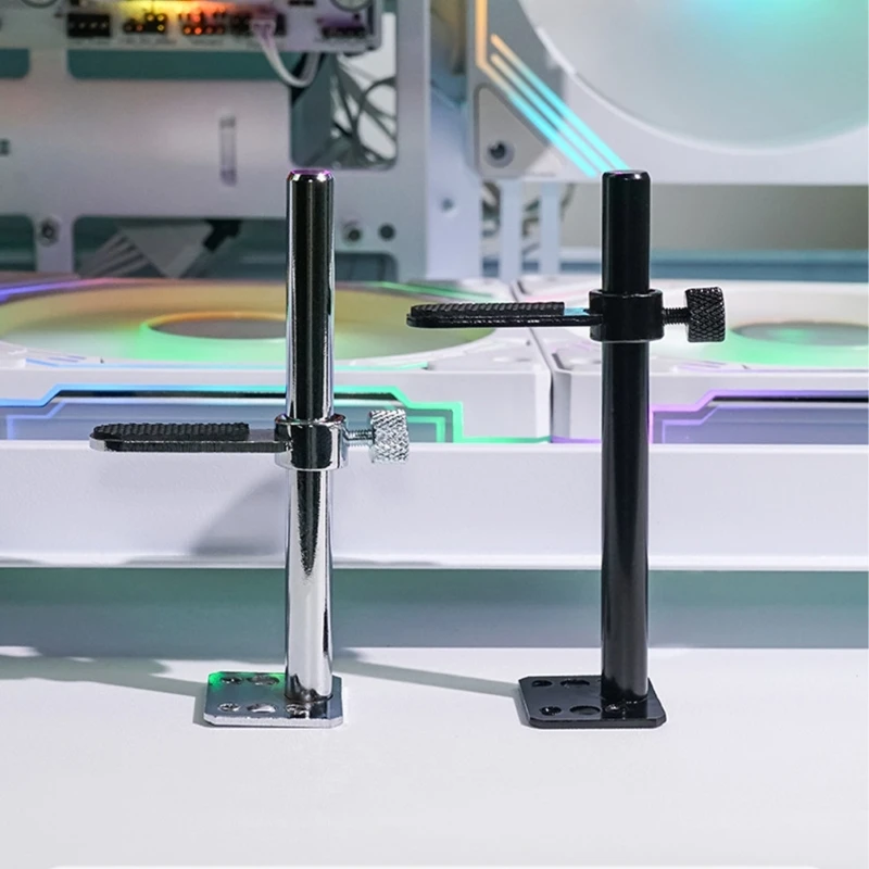 Adjustable Aluminum GPU Support Bracket Fan Mount Graphics Card Holder Prevents GPU Sags for Big Video Cards H8WD