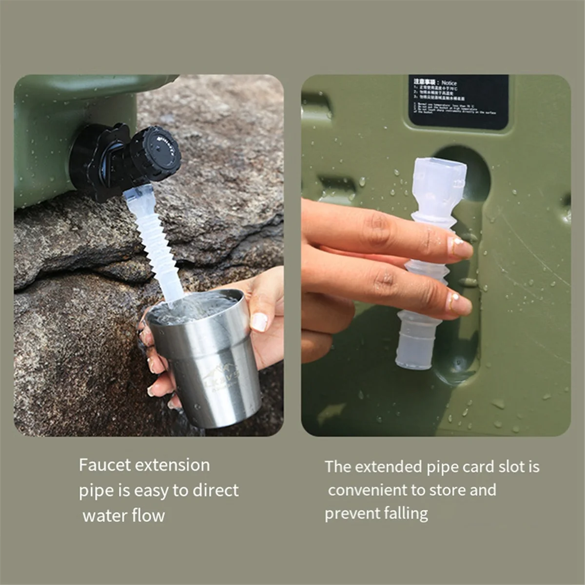 Portable Outdoor Camping Water Storage Tank with Faucet 11L Foldable Water Container for Hiking Picnic BBQ