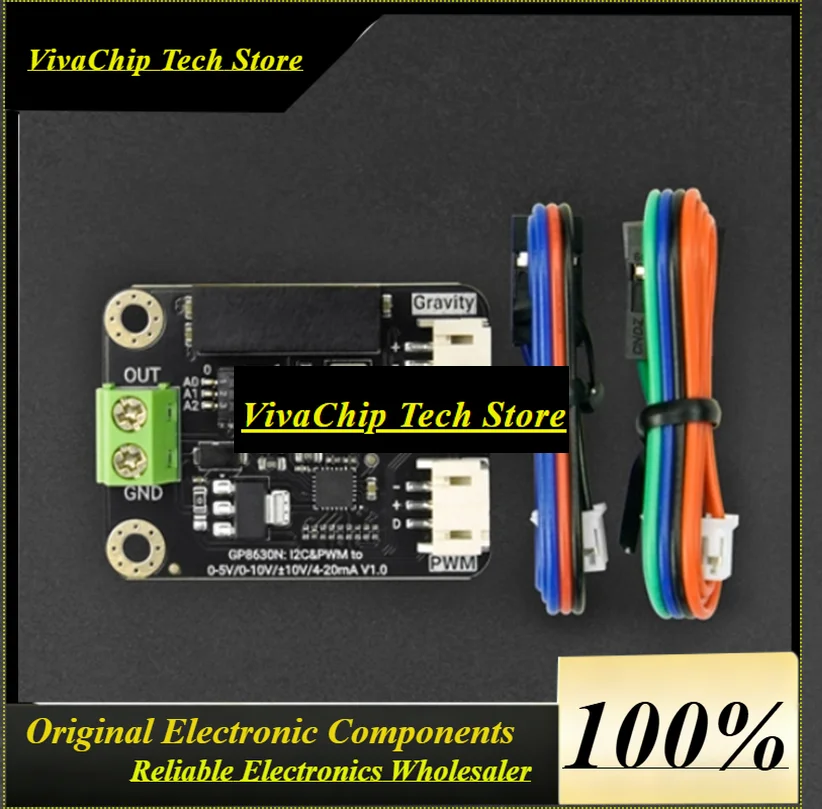 VivaC16-bit DAC Module With ±10V Output, 0.2% Error, I2C/PWM, 4-20mA, For Motor Control/Arduino/ESP32