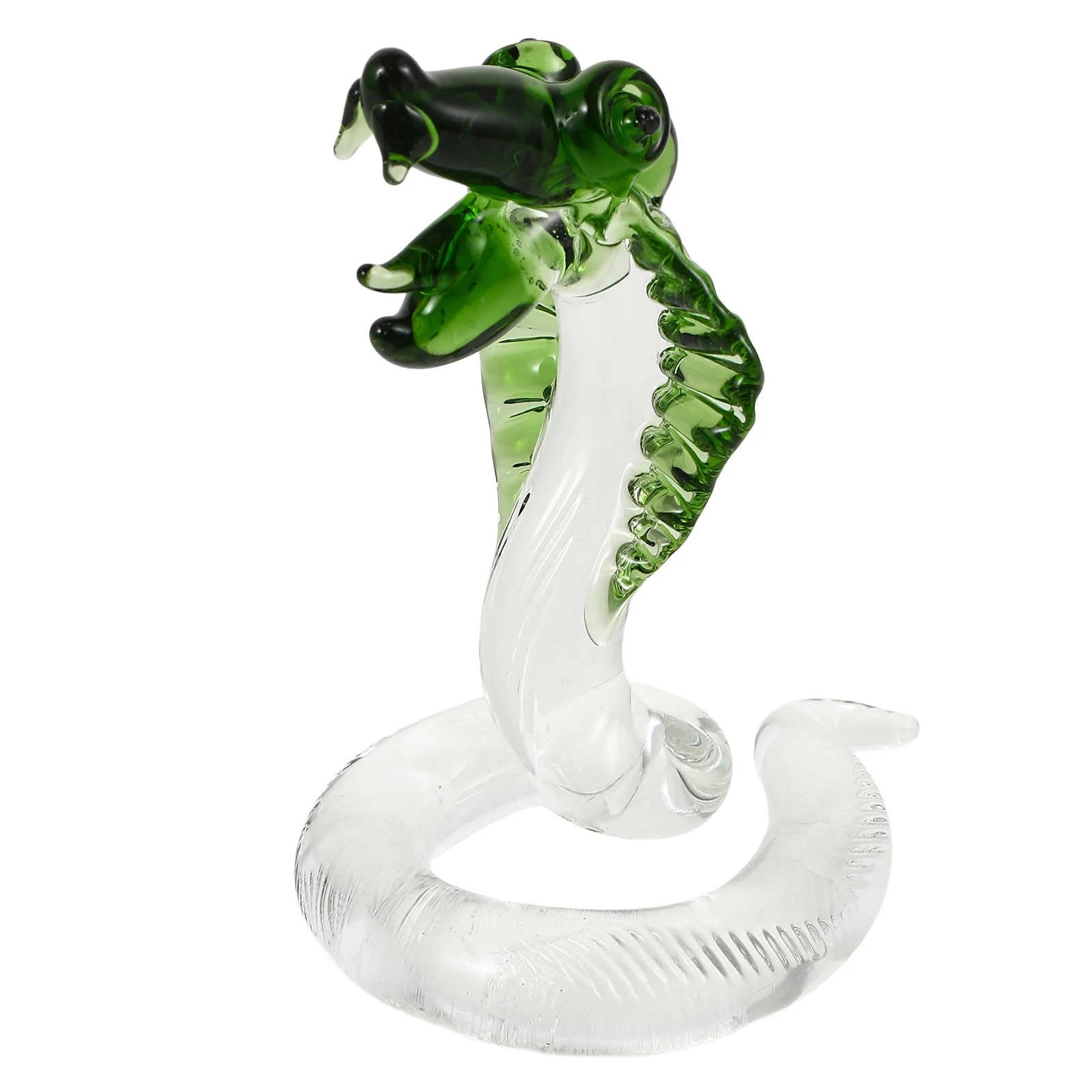 Estatuilla de cristal de serpiente, modelo de planta de interior, figuritas artesanales, decoración, estante de oficina