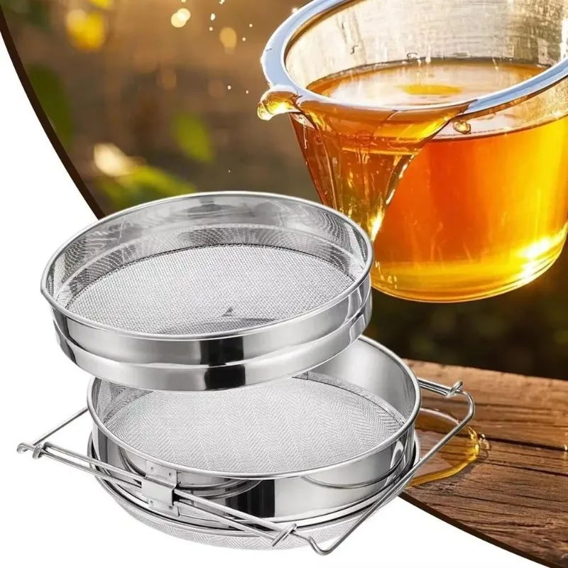 Stainless steel beekeeping double layer honey filter sedimentation tank kitchen tool filter