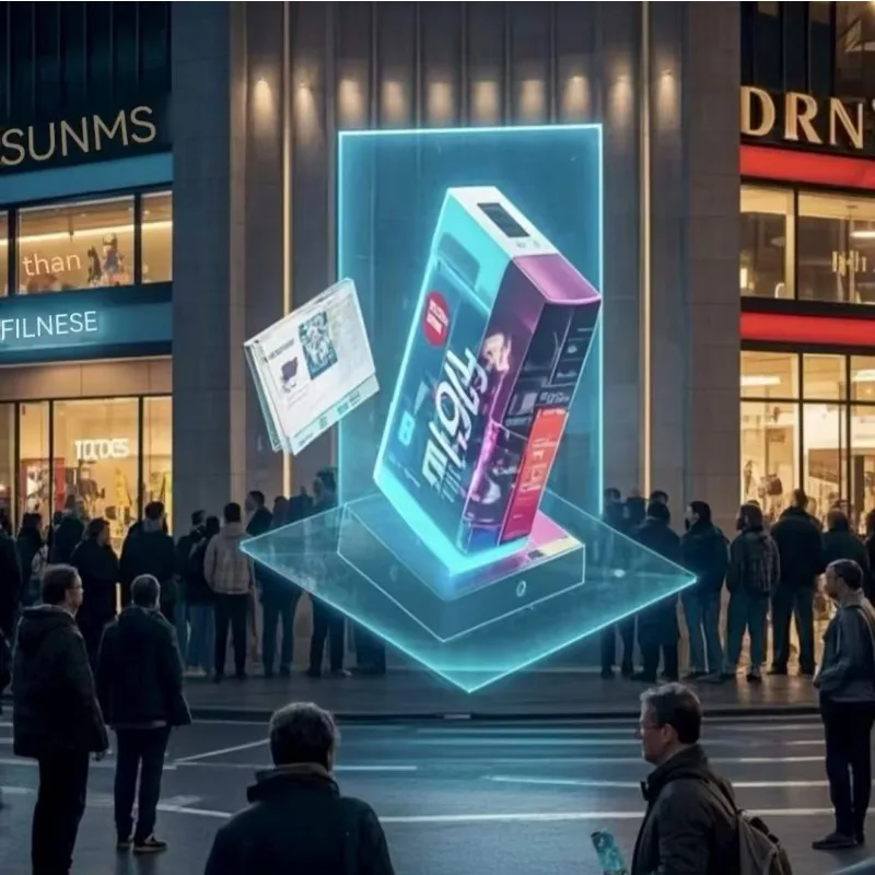 

[Hot Sale] Naked Eye 3D VR Virtual Reality Holographic Projector Product Stereoscopic Suspended Air Imaging Advertising Machine