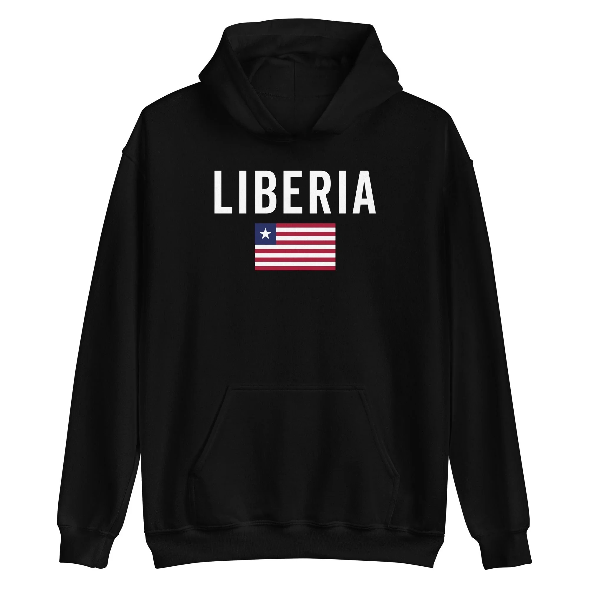

Liberia Flag Hoodie Men's and Women's Long Sleeve Sweatshirt Pullover Retro Hip Hop Streetwear Sportswear Y2k Tops Men Clothing