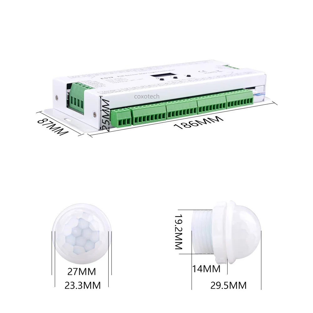 32 64 Step PIR Stair Light Controller motion senso ES32 5v 12v 24v max 768w Stair Light Controller