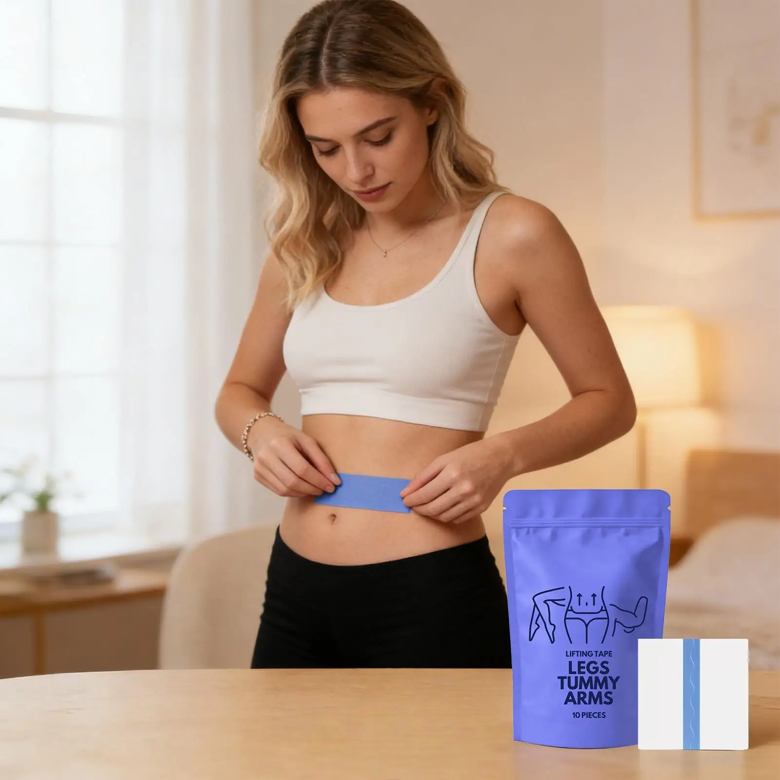 3in1 Lifting Tape for Tummy Legs & Arms,All-Day Comfort Anti-Sweat Body Shaper,Invisible Skin Tightening Firming Patch