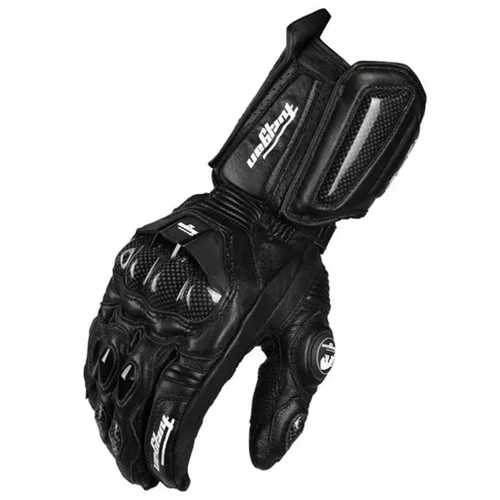 Imagen 2 del producto Guantes de cuero genuino para hombre, Guantes para montar en motocicleta, equipo de carreras, resistentes al agua, con pantalla táctil, Guantes de invierno para Motocross