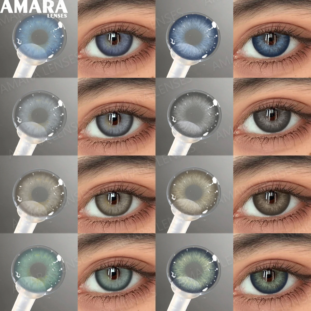 AMARA натуральные контактные линзы для глаз, красота, ученики, линзы для глаз, корейские коричневые контакты, 2 шт., модные зеленые линзы для детей 1 года