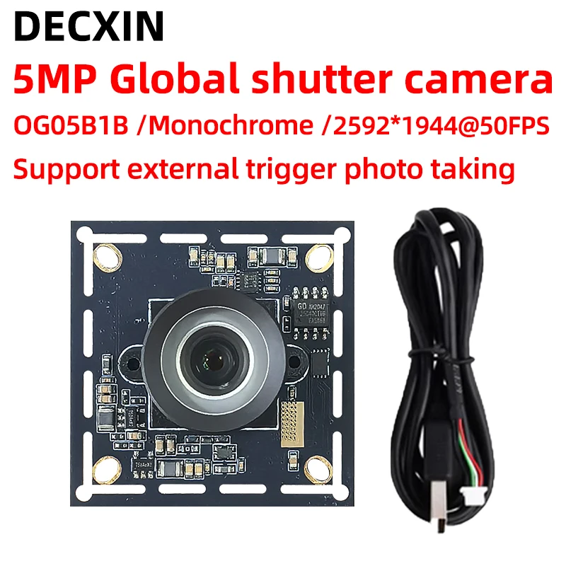

5MP global shutter usb HD industrial camera module OG05B1B Monochrome /1944/50FPS motion capture module UVC protocol
