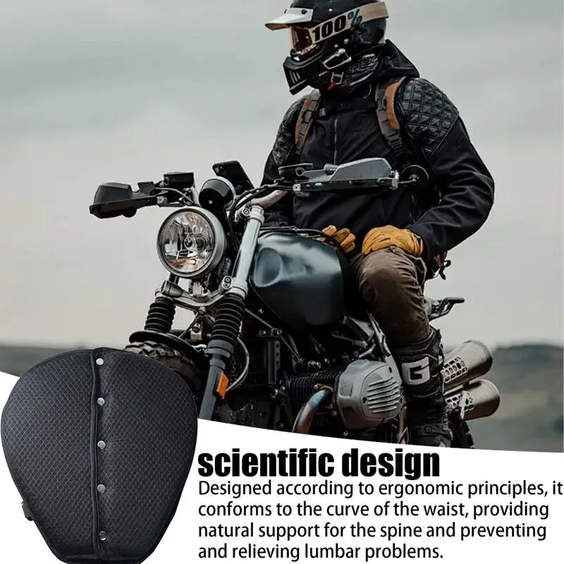 Motorcycle Seat Gel Pad Breathable Gel Cover For Motorcycle Seat Women Men Riding Lovers Weatherproof Shock Absorber With Buckle