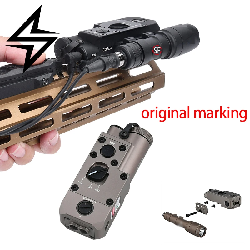 

WADSN Tactical CQBL-1 VIS/IR Laser Red Green Blue Ray M600 M600C LED White Flashlight With Dual Button Pressure Switch Combo Set