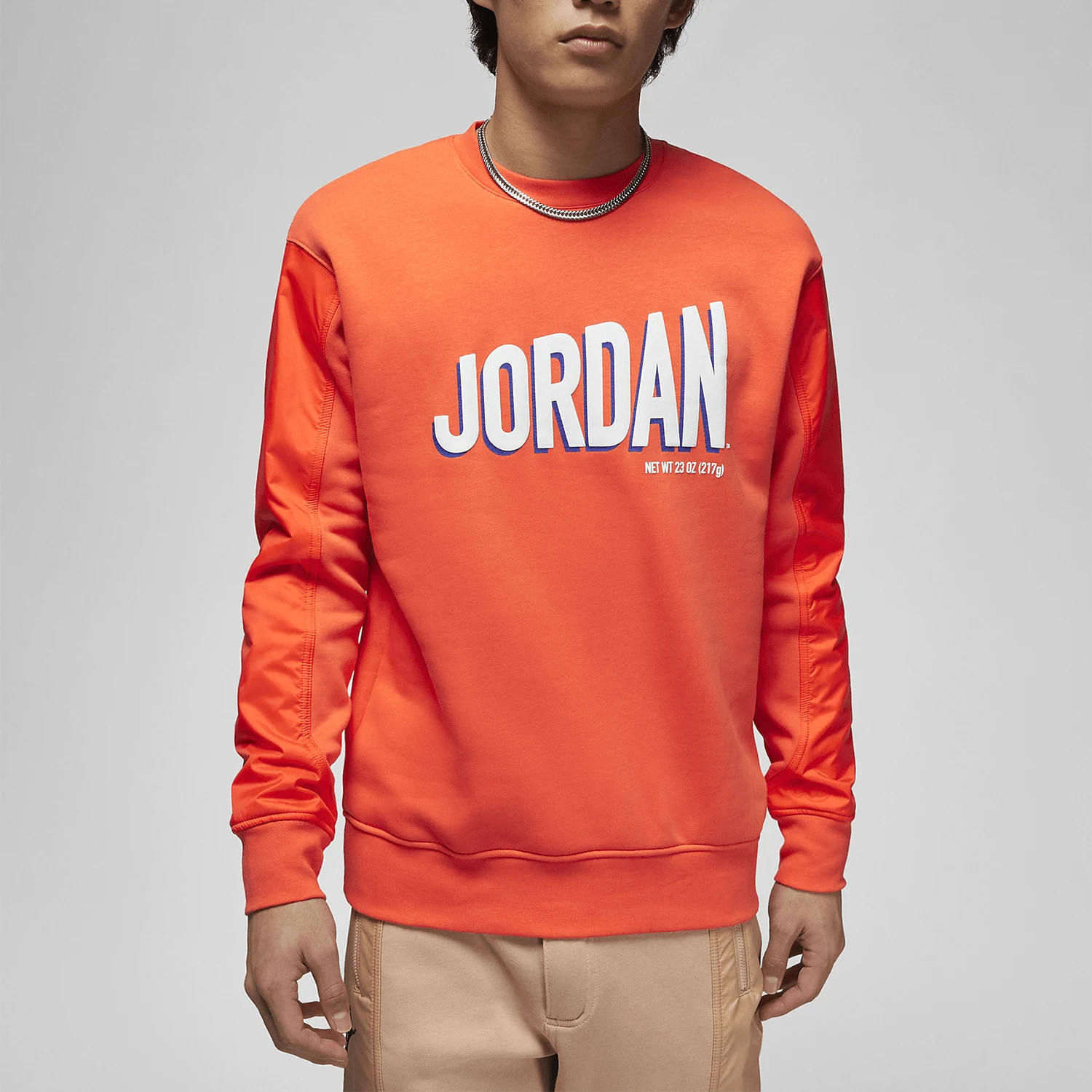 

Оригинальная мужская флисовая толстовка Nike JORDAN свободного кроя с круглым вырезом DV7589-817