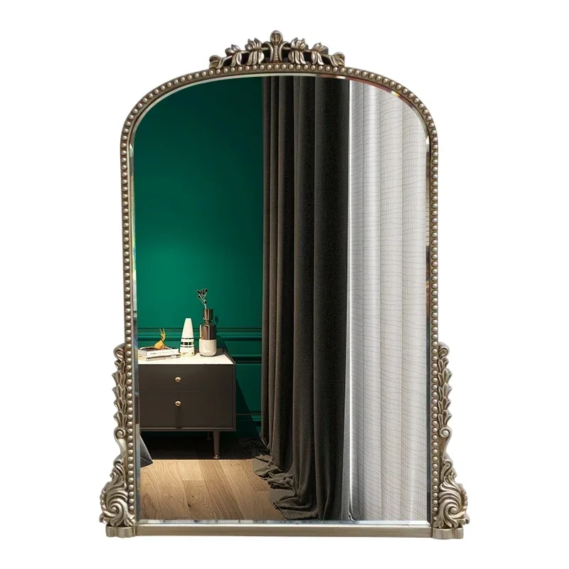 Art Vintage Handicraft Wall Mirror Girls Luxury Interior Bathroom Antiques Mirrors