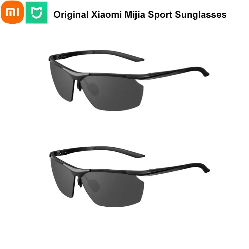 Original Xiaomi Mijia Sport Sunglasses Curved Nylon High-Definition Polarizing Lenses UV Protection Oil Pollution Prevention