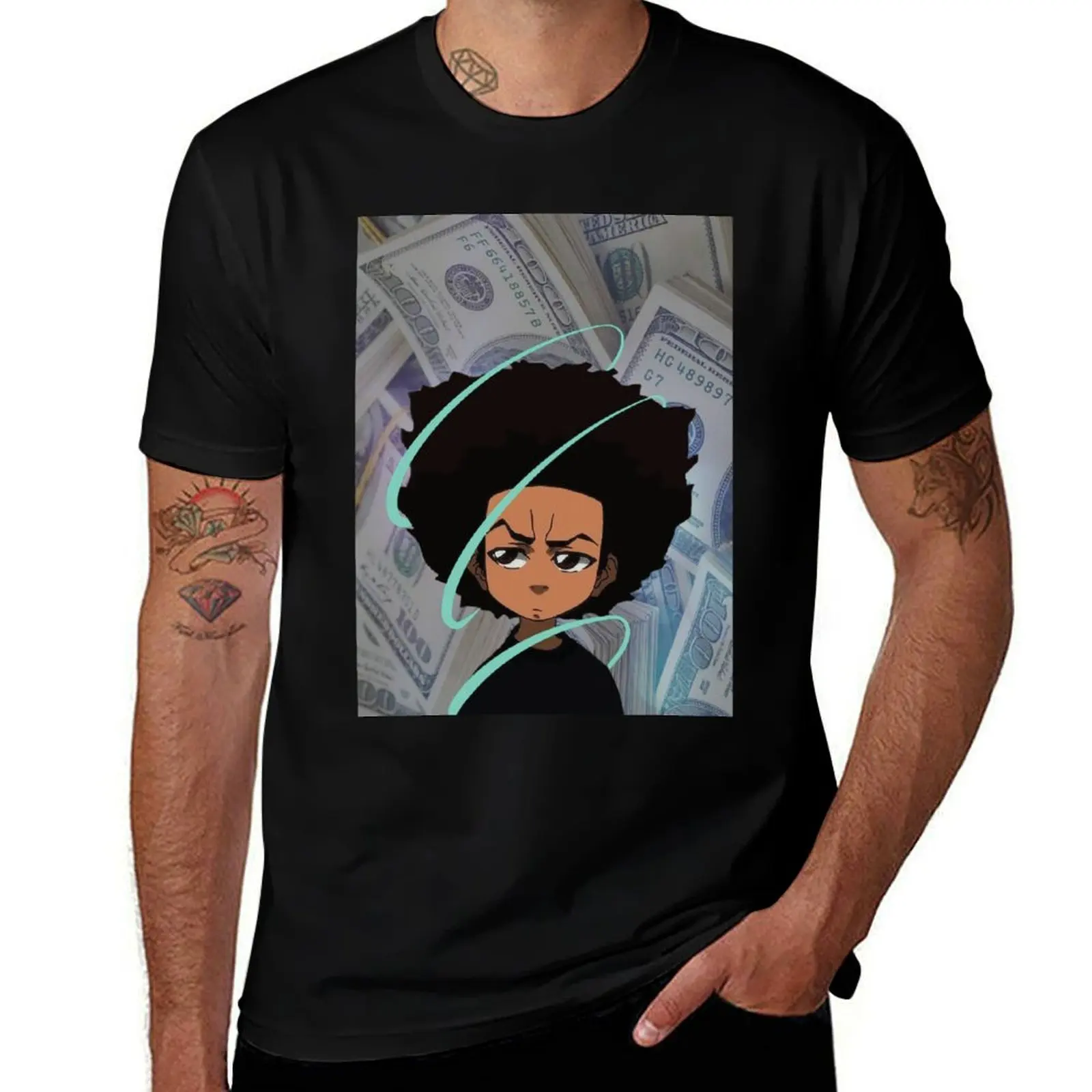 

shirts t T-Shirt t vintage | t cotton graphic man casual T-Shirt man Huey Boondocks The man shirt Freeman shirt for