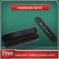 Metal pen case professional custom text Black Silver pencil box Can make company logo