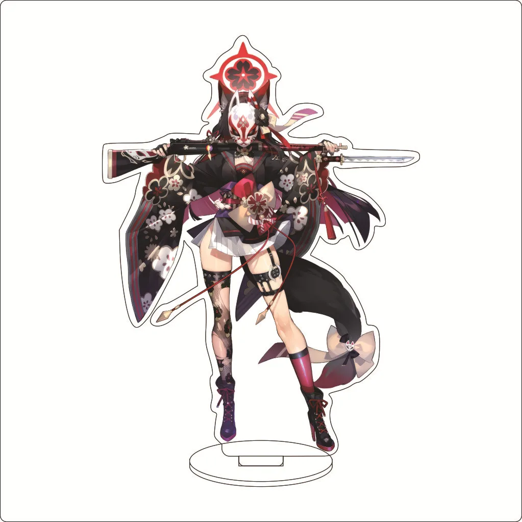 16CM Anime Game Blue Archive Sorasaki Hina Rikuhachima Aru Onikata Kayoko Cos Acrylic Figure Stand Ornaments Chrismas Gifts