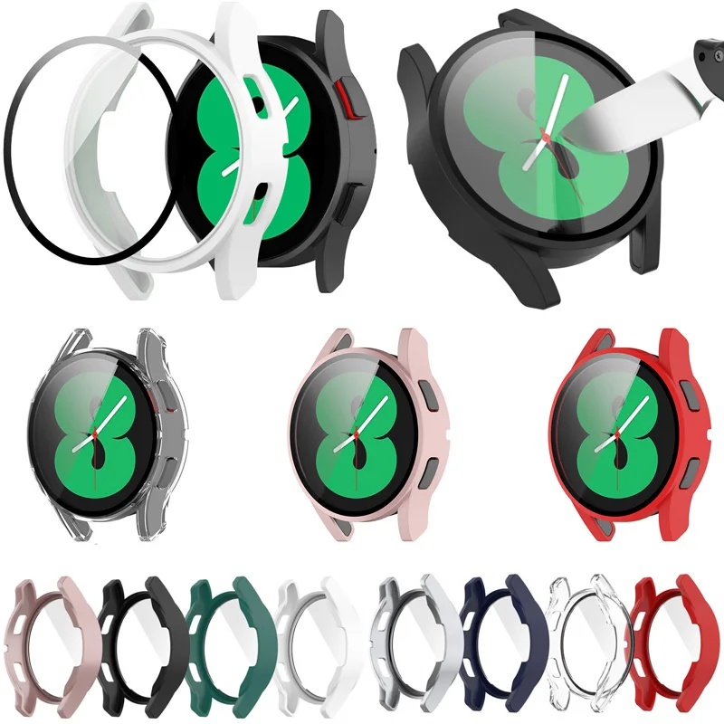 

Hard Edge Shell Glass Screen Protector Case Frame For Samsung Galaxy Watch 4 40mm 44mm Watch4 SM-R860/R870 Cover Accessories