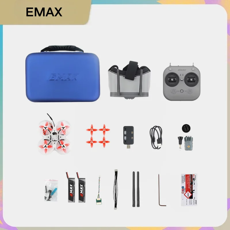 EMAX Tinyhawk III Plus ELRS 2.4GHz Analog HDZero FPV Racing Drone, BNF 1S 650mAh HV Quadcopter, Indoor Micro Whoop RTF