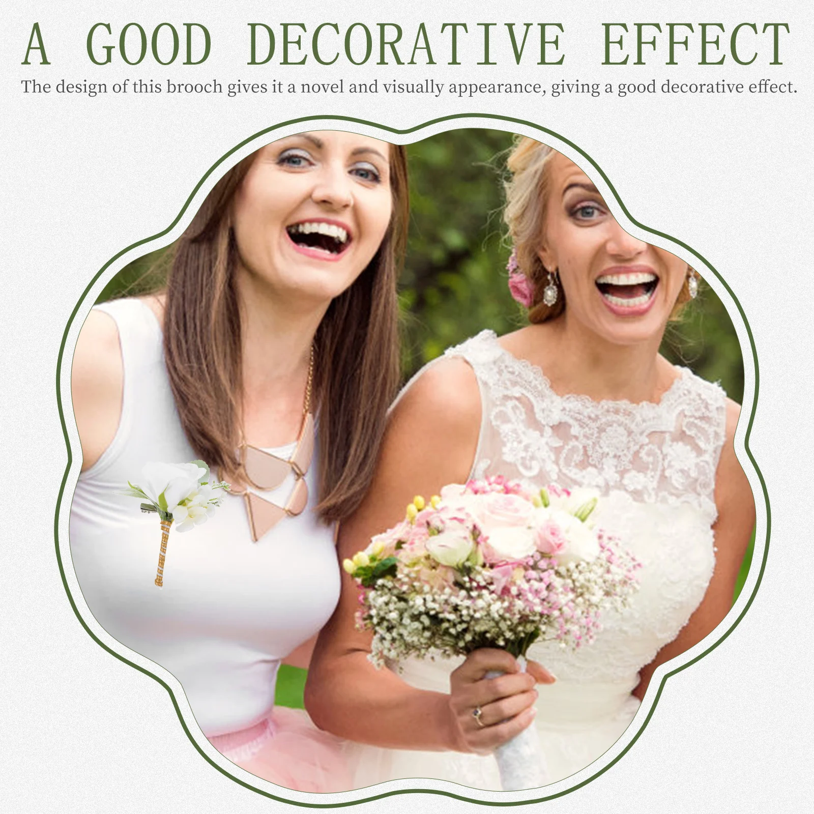 

2Pcs Artificial Rose Corsage Simulation Flower Brooch Wedding Bridal Accessory Decorative Gift Artificial Flower Corsage